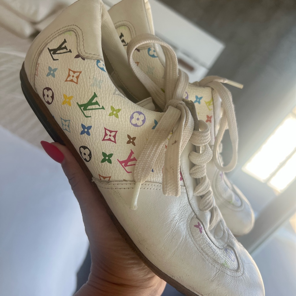 Louis Vuitton White Sneakers With Minimalist Design